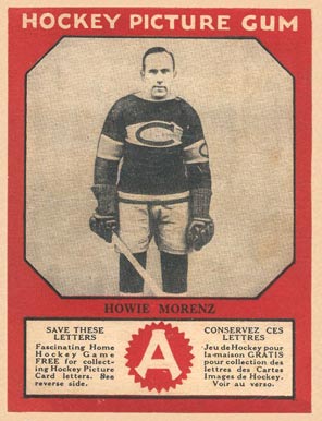 1933 Canadian Gum Howie Morenz # Hockey Card