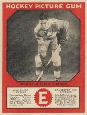 1933 Canadian Gum Red Horner # Hockey Card