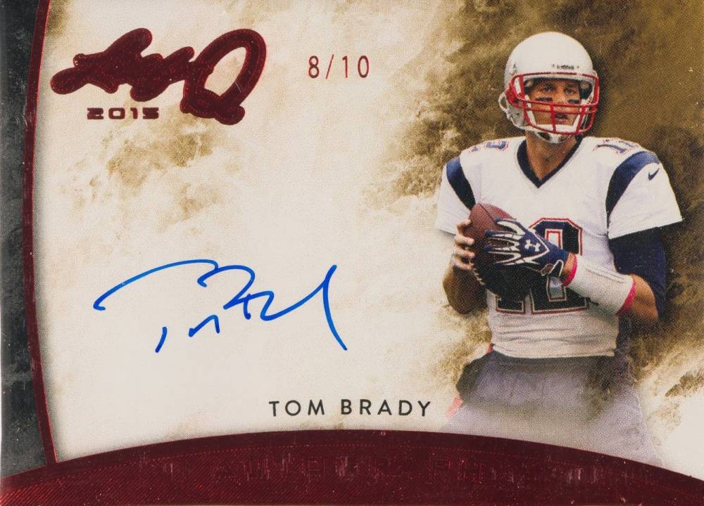 2015 Leaf Q Autographs  Tom Brady #A-TB2 Football Card