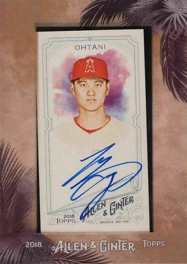 2018 Topps Allen & Ginter Framed Mini Baseball Autographs Shohei Ohtani #MA-SO Baseball Card