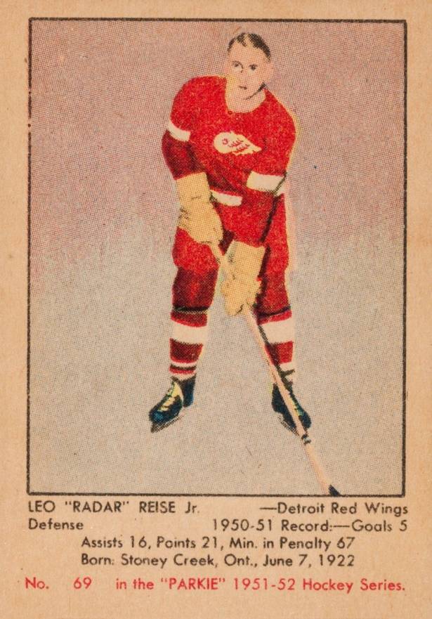 1951 Parkhurst Leo Reise #69 Hockey Card