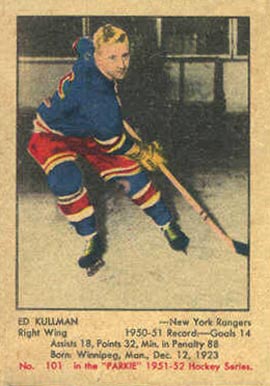 1951 Parkhurst Ed Kullman #101 Hockey Card