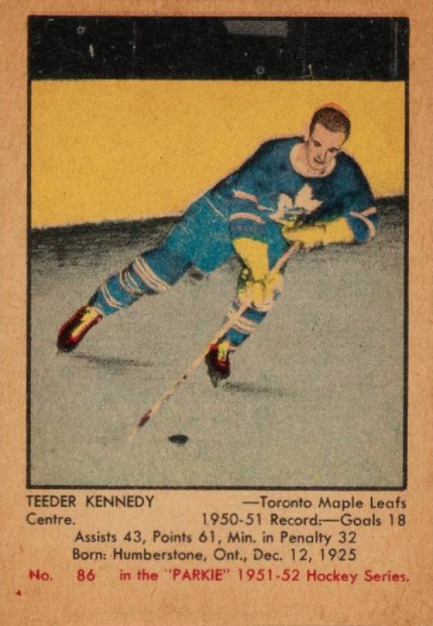 1951 Parkhurst Teeder Kennedy #86 Hockey Card