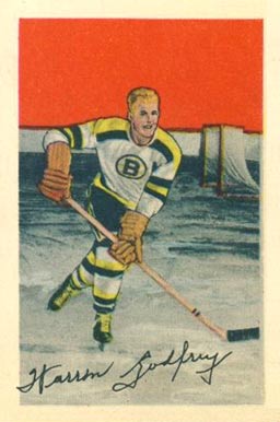 1952 Parkhurst Warren Godfrey #85 Hockey Card