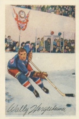 1952 Parkhurst Wally Hergesheimer #20 Hockey Card