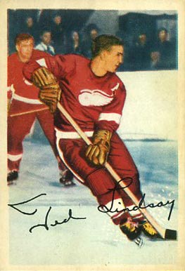 1953 Parkhurst Ted Lindsay #52 Hockey Card
