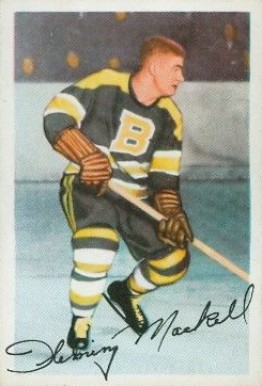 1953 Parkhurst Fleming Mackell #91e Hockey Card