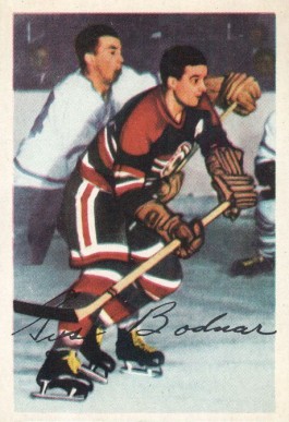 1953 Parkhurst Gus Bodnar #75 Hockey Card