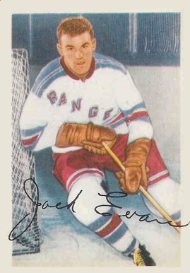 1953 Parkhurst Jack Evans #54 Hockey Card