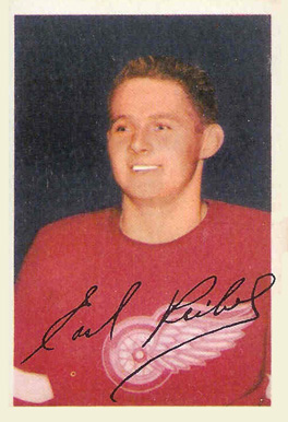 1953 Parkhurst Earl Reibel #36 Hockey Card