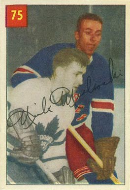 1954 Parkhurst Nick Mickoski #75 Hockey Card