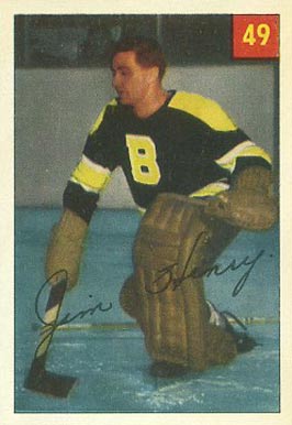 1954 Parkhurst Jim Henry #49 Hockey Card