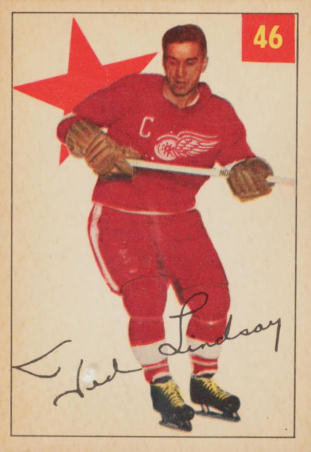 1954 Parkhurst Ted Lindsay #46 Hockey Card