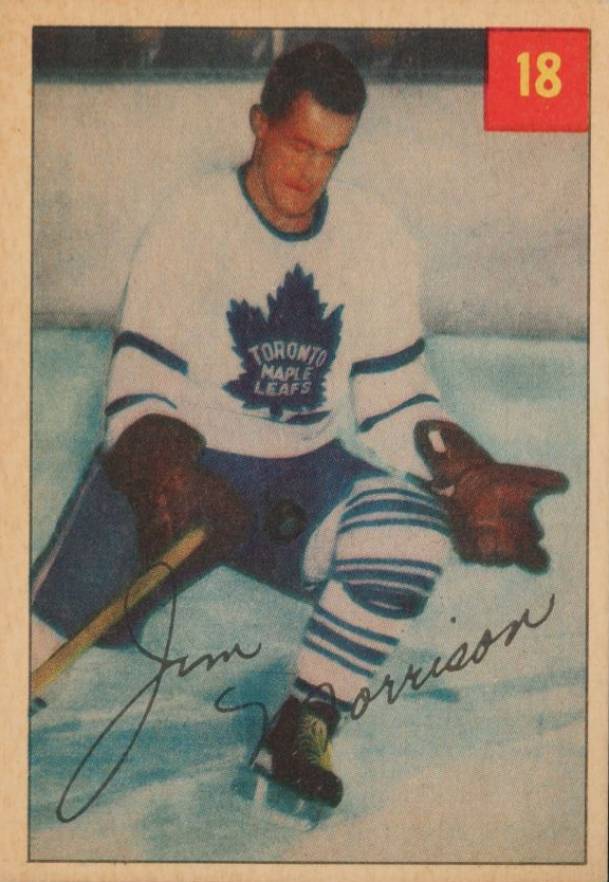 1954 Parkhurst Jim Morrison #18 Hockey Card