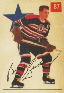 1954 Parkhurst Bill Gadsby #87 Hockey Card