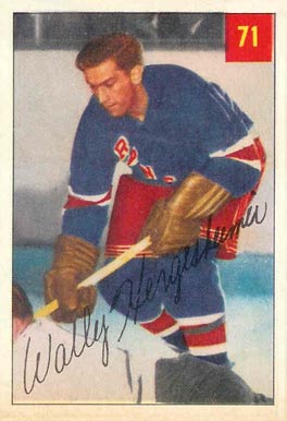 1954 Parkhurst Wally Hergesheimer #71 Hockey Card