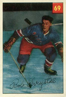 1954 Parkhurst Bob Chrystal #69 Hockey Card