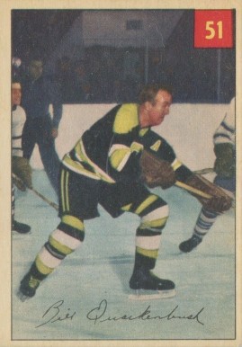 1954 Parkhurst Bill Quackenbush #51 Hockey Card