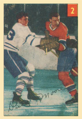 1954 Parkhurst Dickie Moore #2 Hockey Card