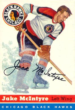 1954 Topps Jake McIntyre #43 Hockey Card