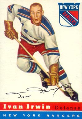 1954 Topps Ivan Irvin #44 Hockey Card