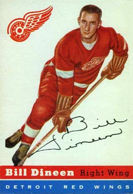1954 Topps Bill Dineen #57 Hockey Card