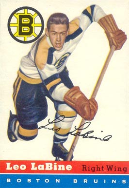 1954 Topps Leo Labine #19 Hockey Card
