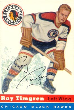 1954 Topps Ray Timgren #13 Hockey Card