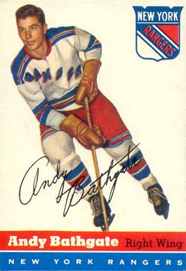 1954 Topps Andy Bathgate #11 Hockey Card