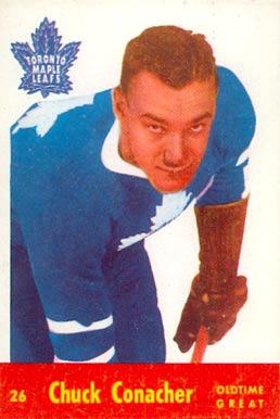 1955 Parkhurst Charlie Conacher #26 Hockey Card
