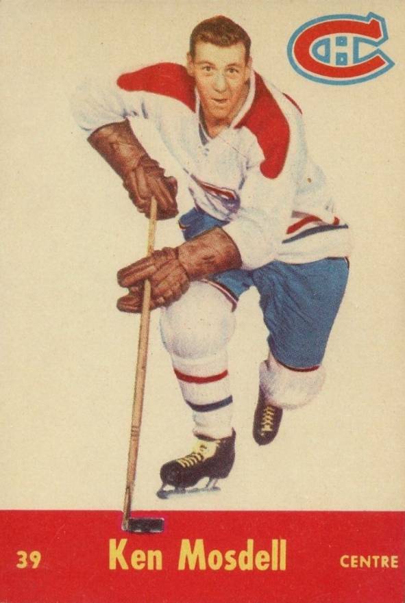 1955 Parkhurst Ken Mosdell #39 Hockey Card