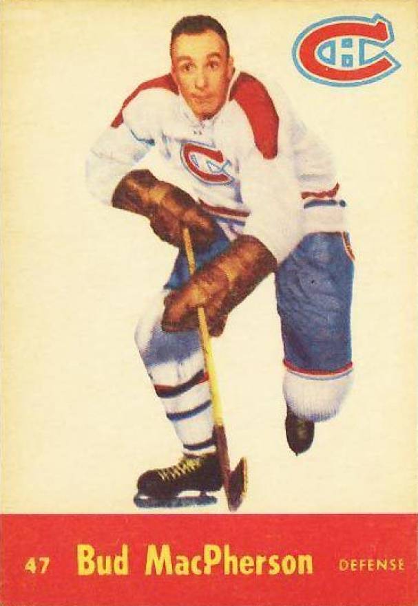 1955 Parkhurst Bud Macpherson #47 Hockey Card