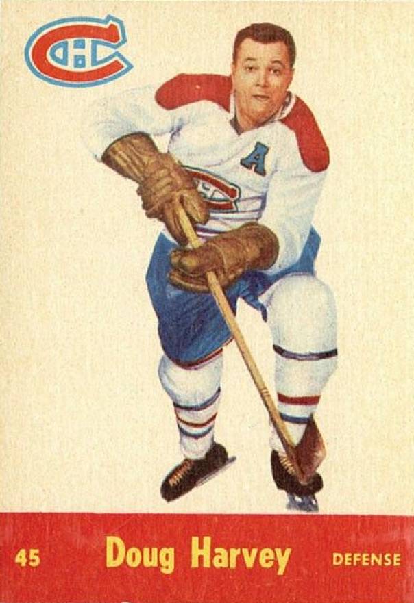 1955 Parkhurst Doug Harvey #45 Hockey Card