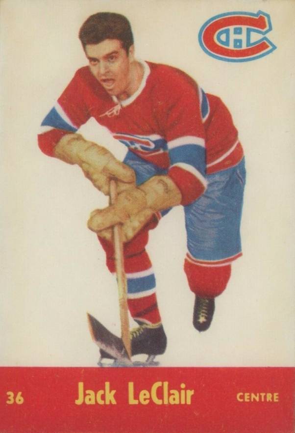 1955 Parkhurst Jackie LeClair #36 Hockey Card