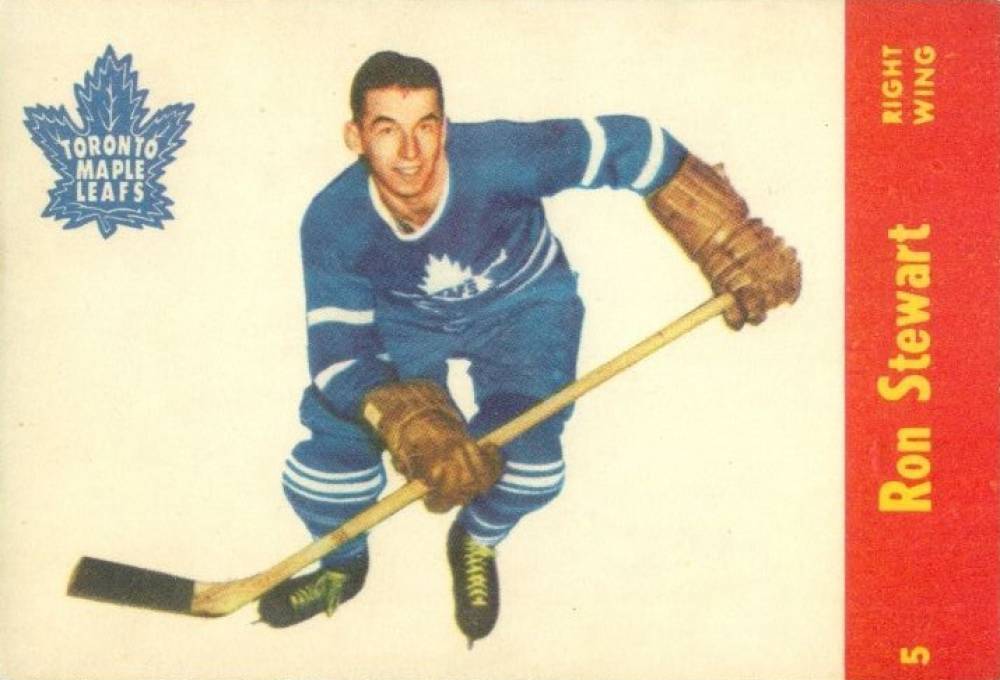 1955 Parkhurst Ron Stewart #5 Hockey Card