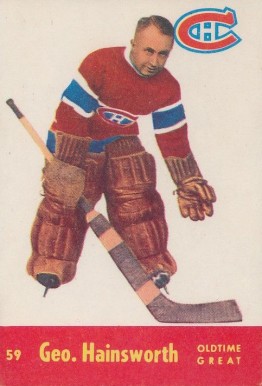 1955 Parkhurst George Hainsworth #59 Hockey Card