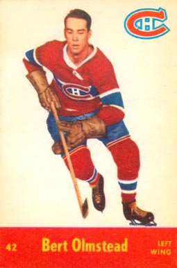 1955 Parkhurst Bert Olmstead #42 Hockey Card