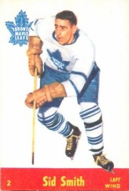 1955 Parkhurst Sid Smith #2 Hockey Card