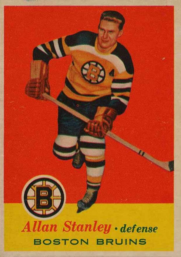 1957 Topps Allan Stanley #15 Hockey Card