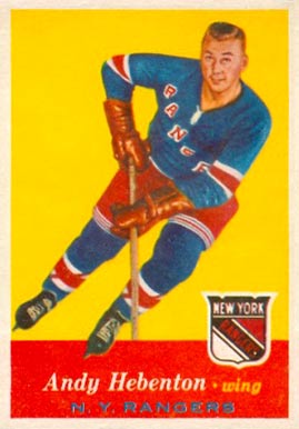 1957 Topps Andy Hebenton #58 Hockey Card
