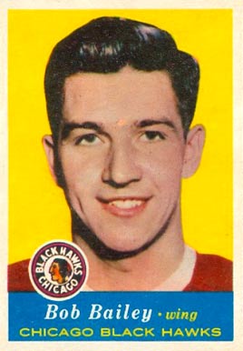 1957 Topps Bob Bailey #19 Hockey Card
