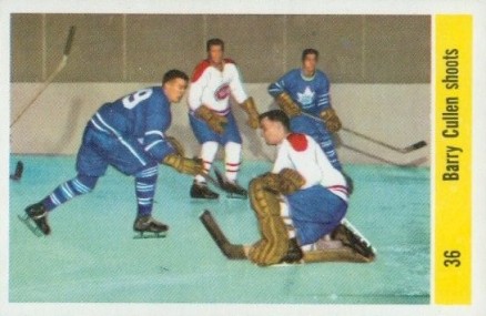 1958 Parkhurst Brian Cullen Shoots #36 Hockey Card