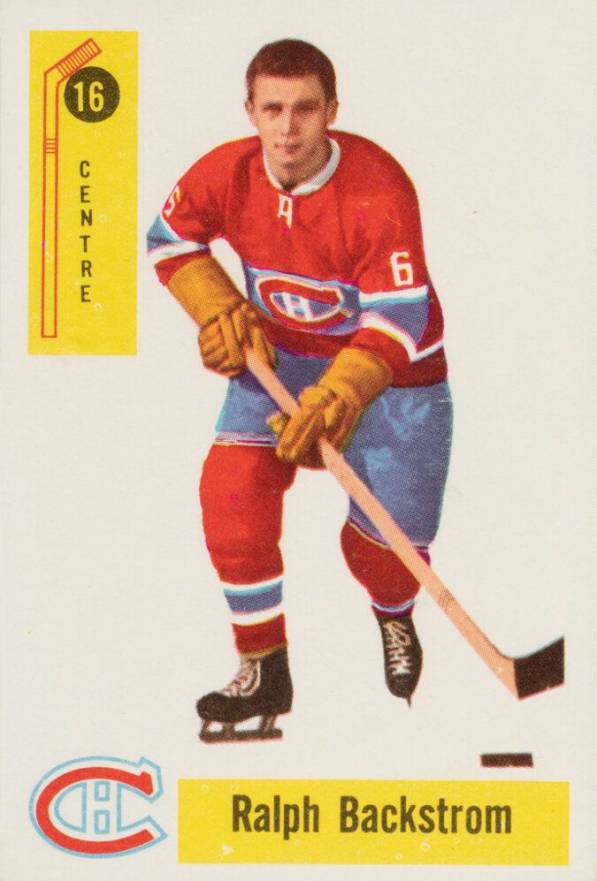 1958 Parkhurst Ralph Backstrom #16 Hockey Card