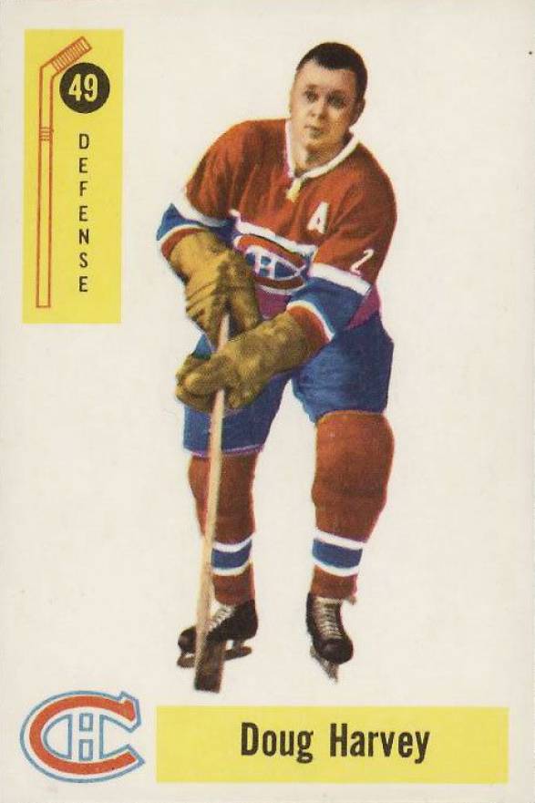1958 Parkhurst Doug Harvey #49 Hockey Card
