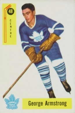 1958 Parkhurst George Armstrong #48 Hockey Card