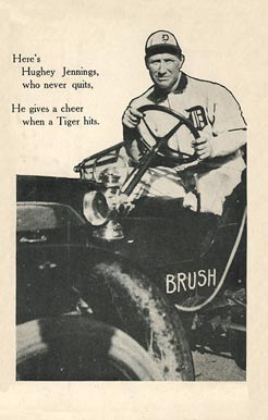 1908 Brush Detroit Tigers Postcards Hughie Jennings # Baseball Card