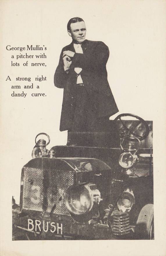 1908 Brush Detroit Tigers Postcards George Mullin # Baseball Card
