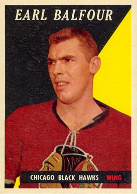 1958 Topps Earl Balfour #37 Hockey Card