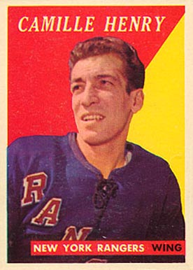 1958 Topps Camille Henry #54 Hockey Card