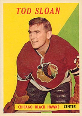 1958 Topps Ted Sloan #42 Hockey Card